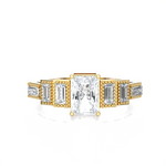 1 1/2 ctw Emerald-Cut Lab Grown Diamond Anniversary Ring