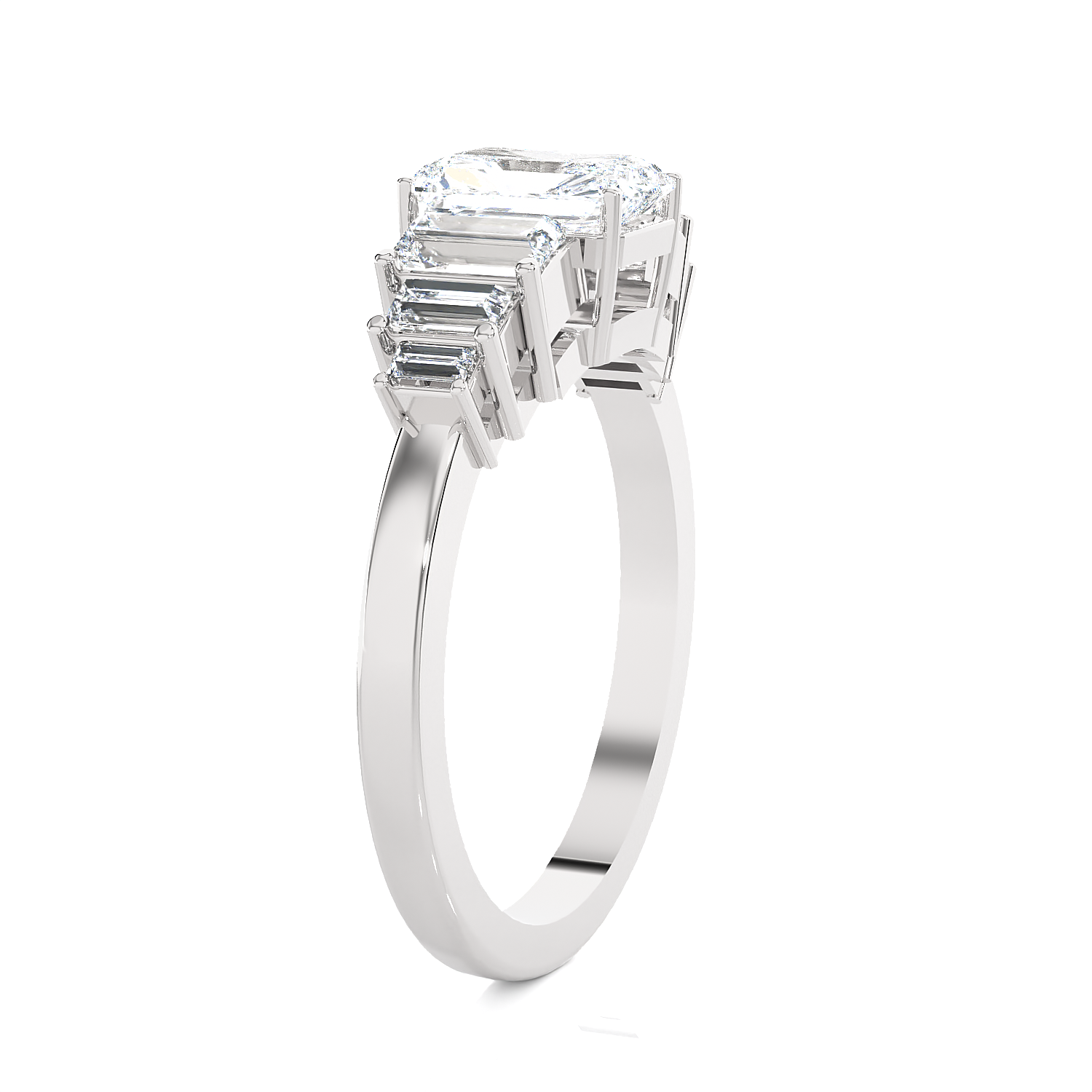 1 1/2 ctw Emerald-Cut Lab Grown Diamond Anniversary Ring