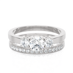 Round Lab Grown Diamond Bridal Ring
