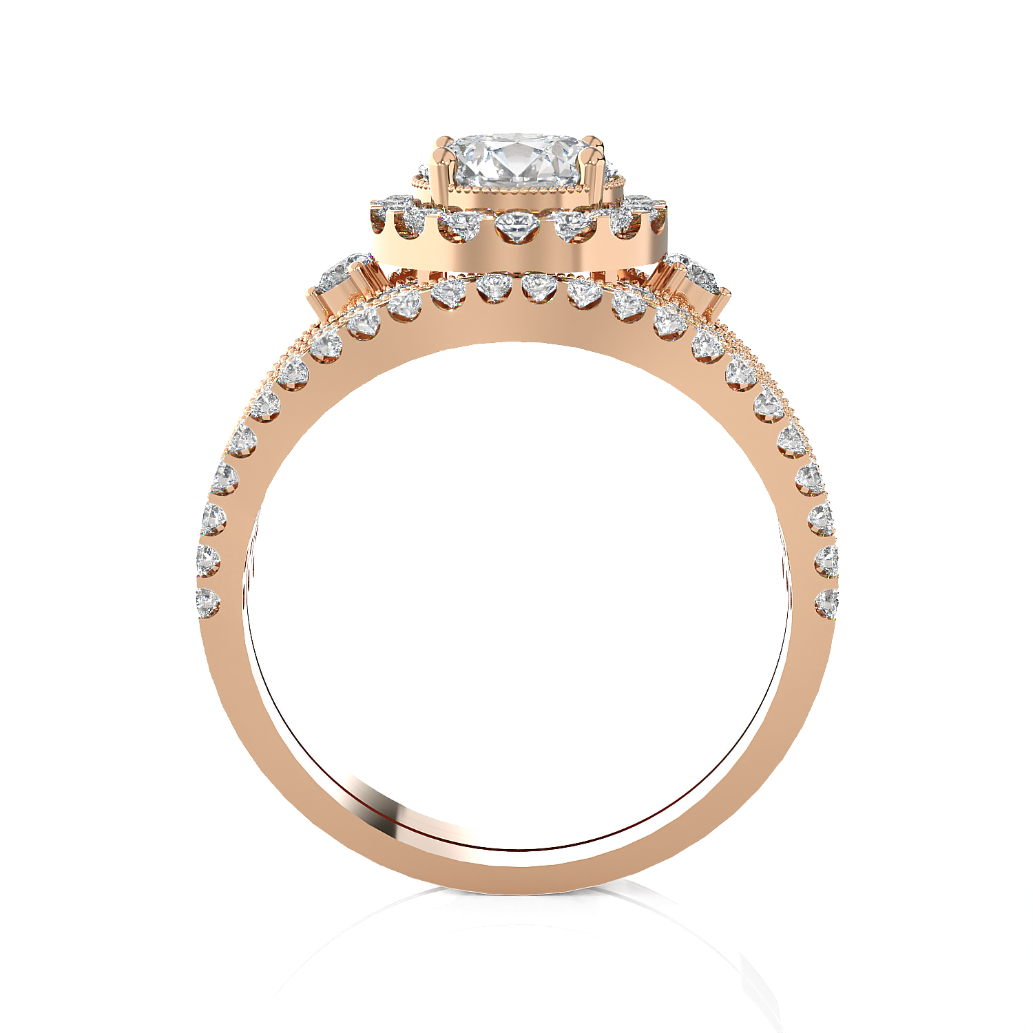 Round Lab Grown Diamond Bridal Ring