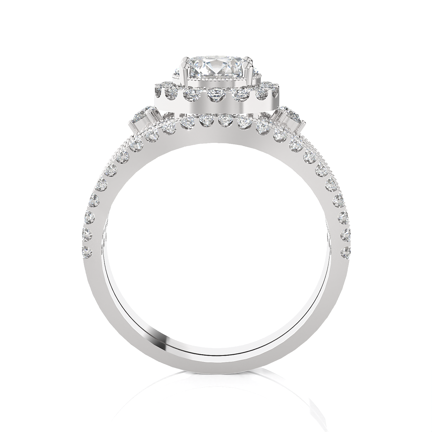 Round Lab Grown Diamond Bridal Ring