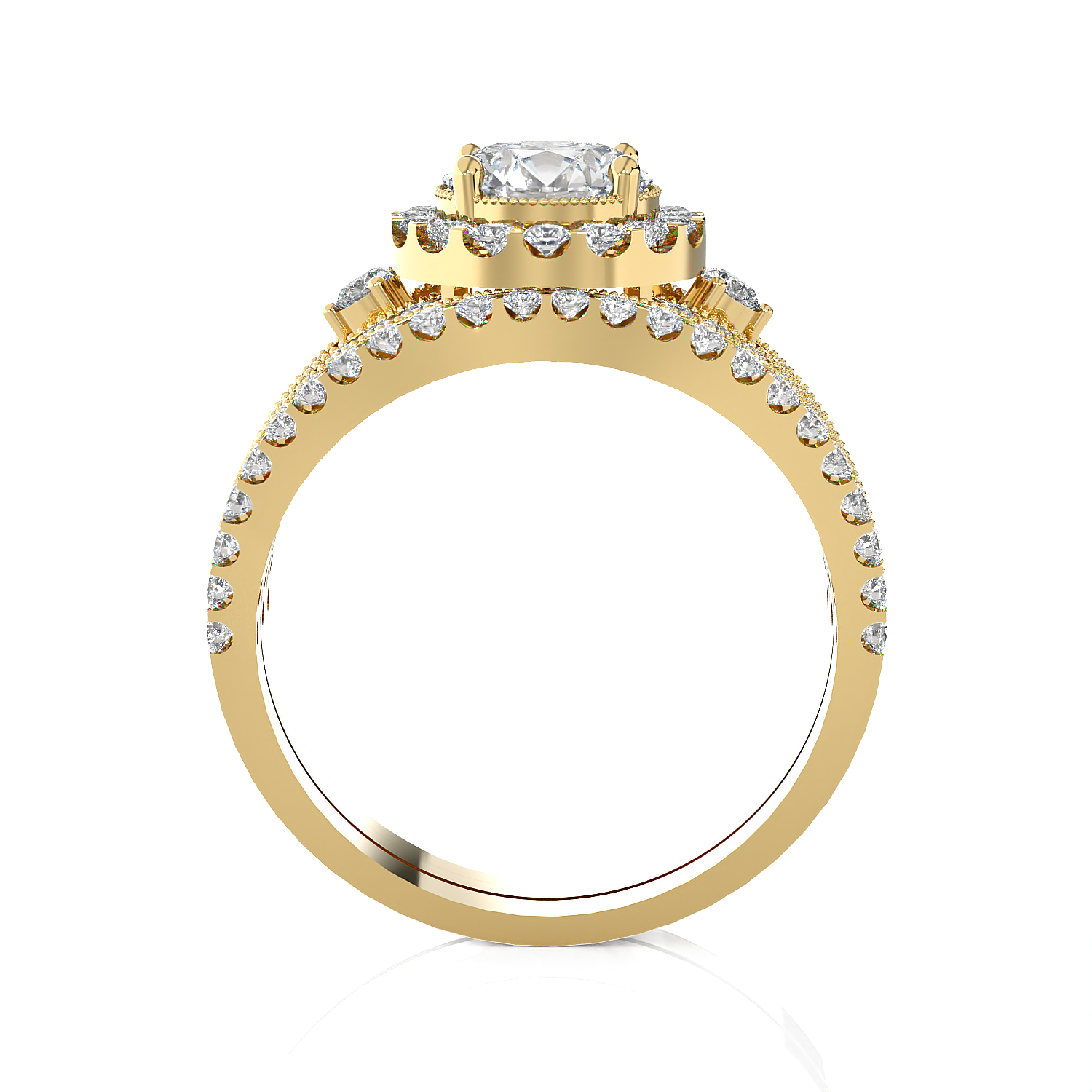 Round Lab Grown Diamond Bridal Ring
