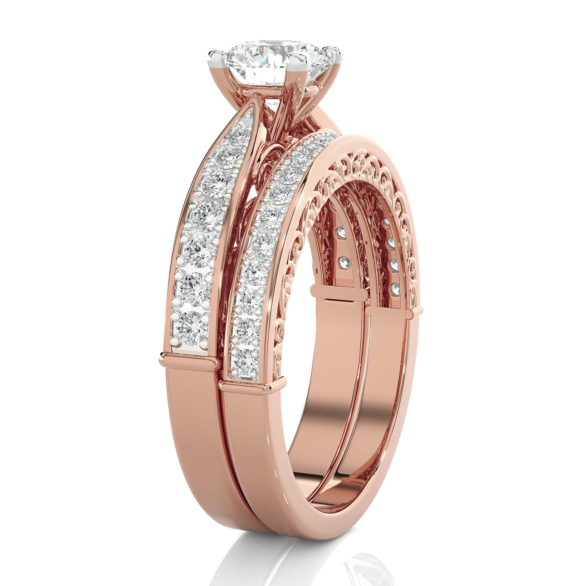Round Lab Grown Diamond Bridal Ring