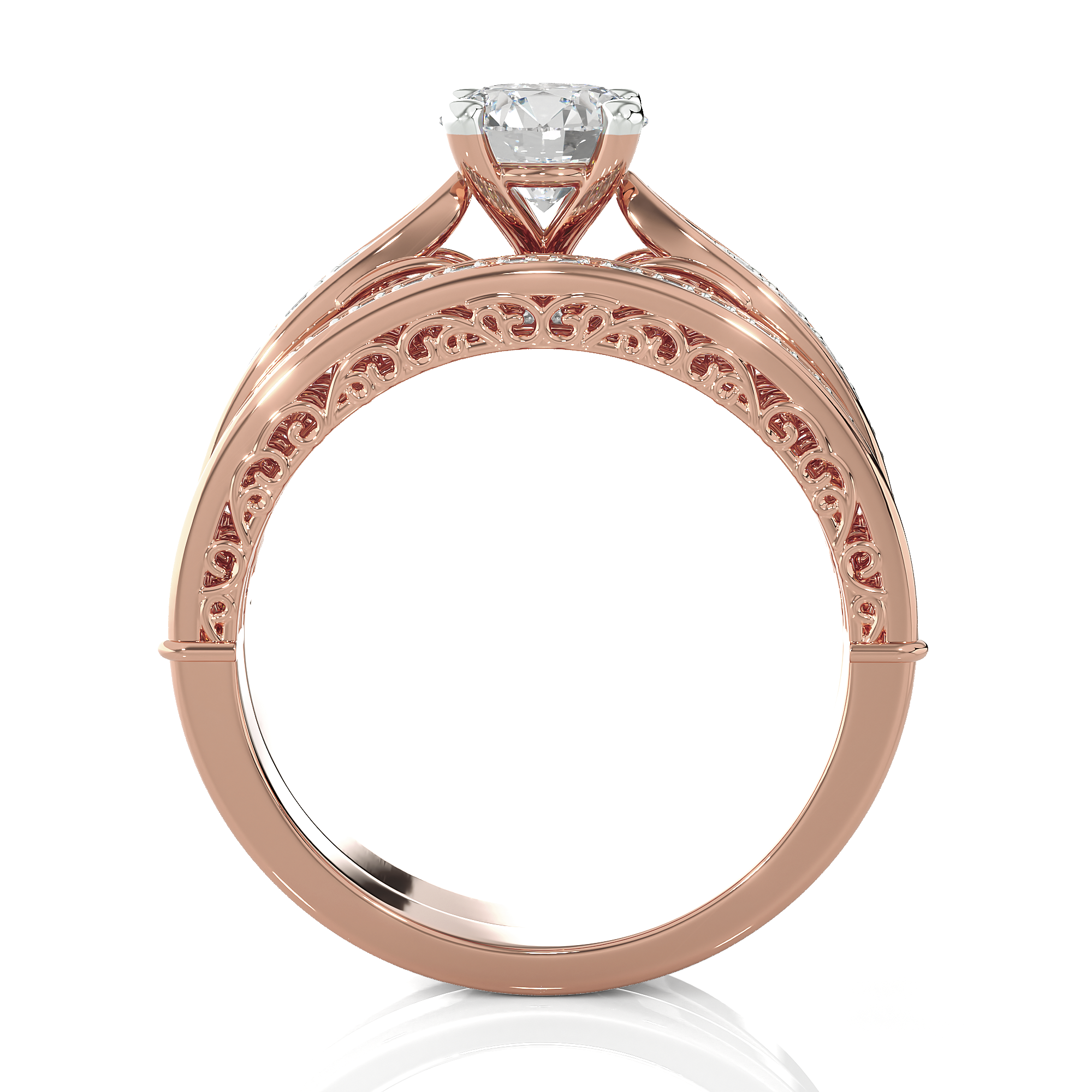 Round Lab Grown Diamond Bridal Ring