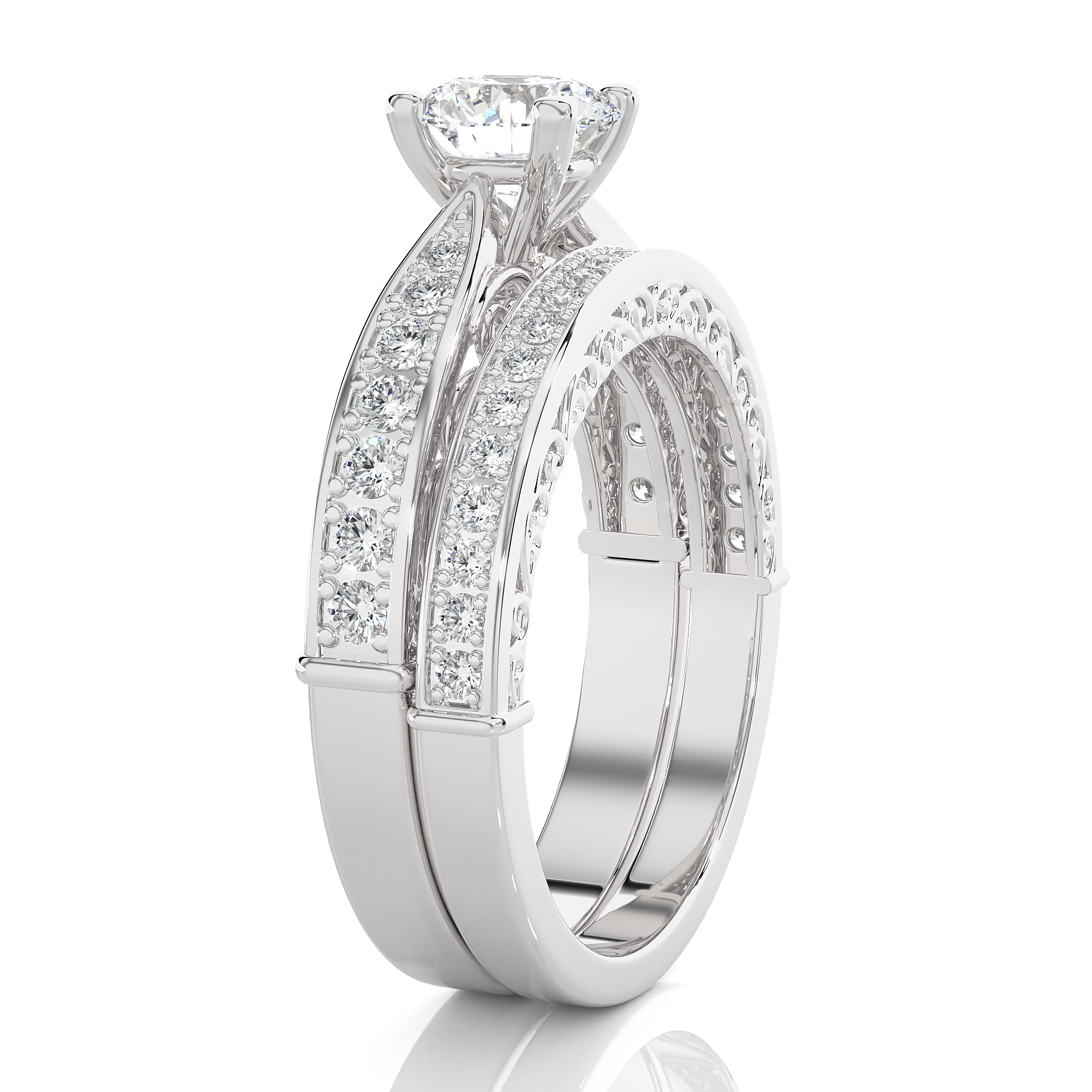 Round Lab Grown Diamond Bridal Ring