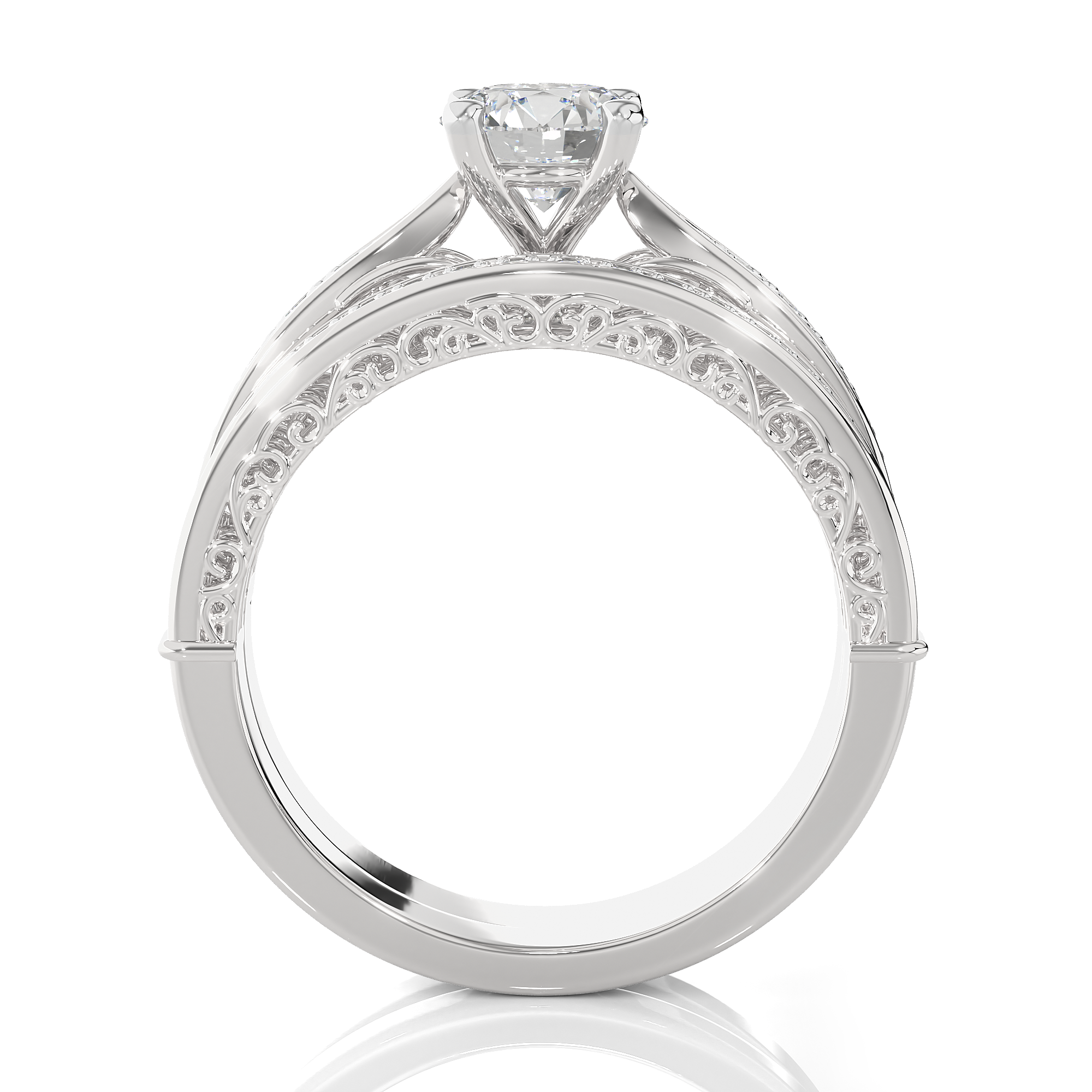 Round Lab Grown Diamond Bridal Ring