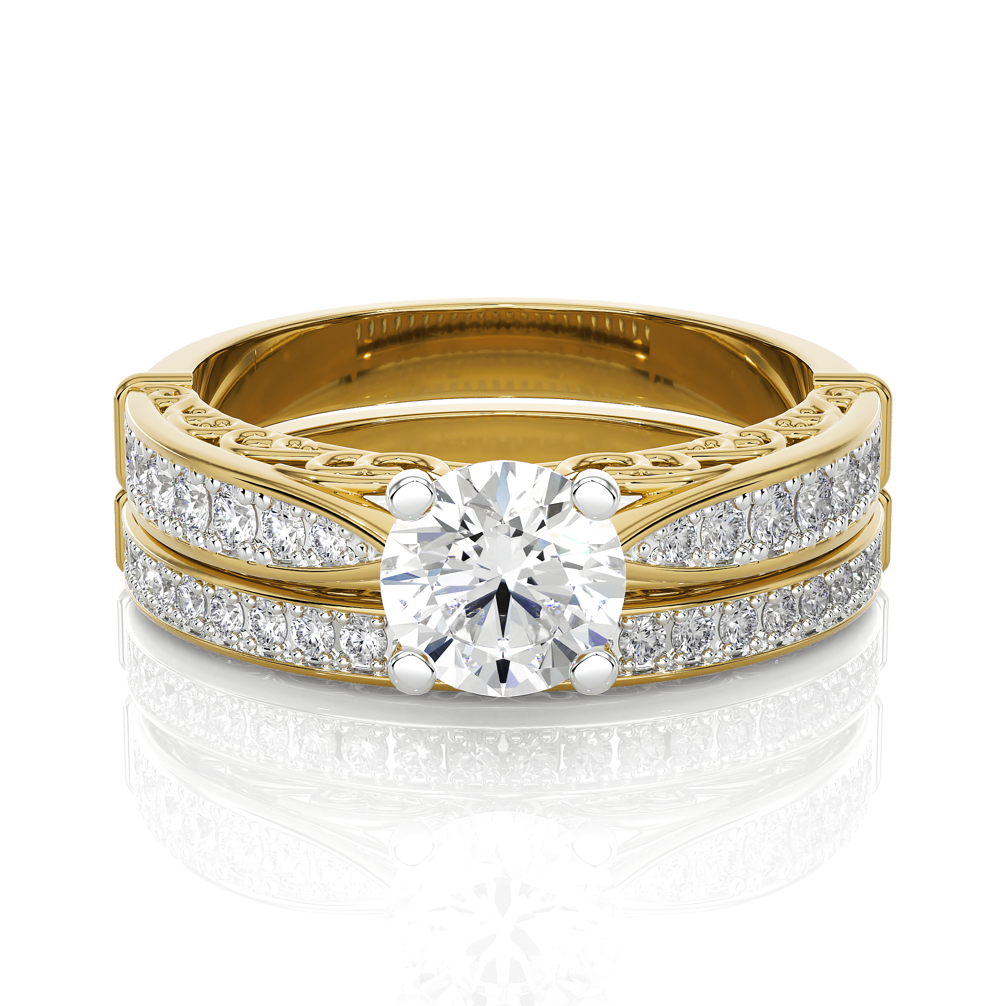 Round Lab Grown Diamond Bridal Ring