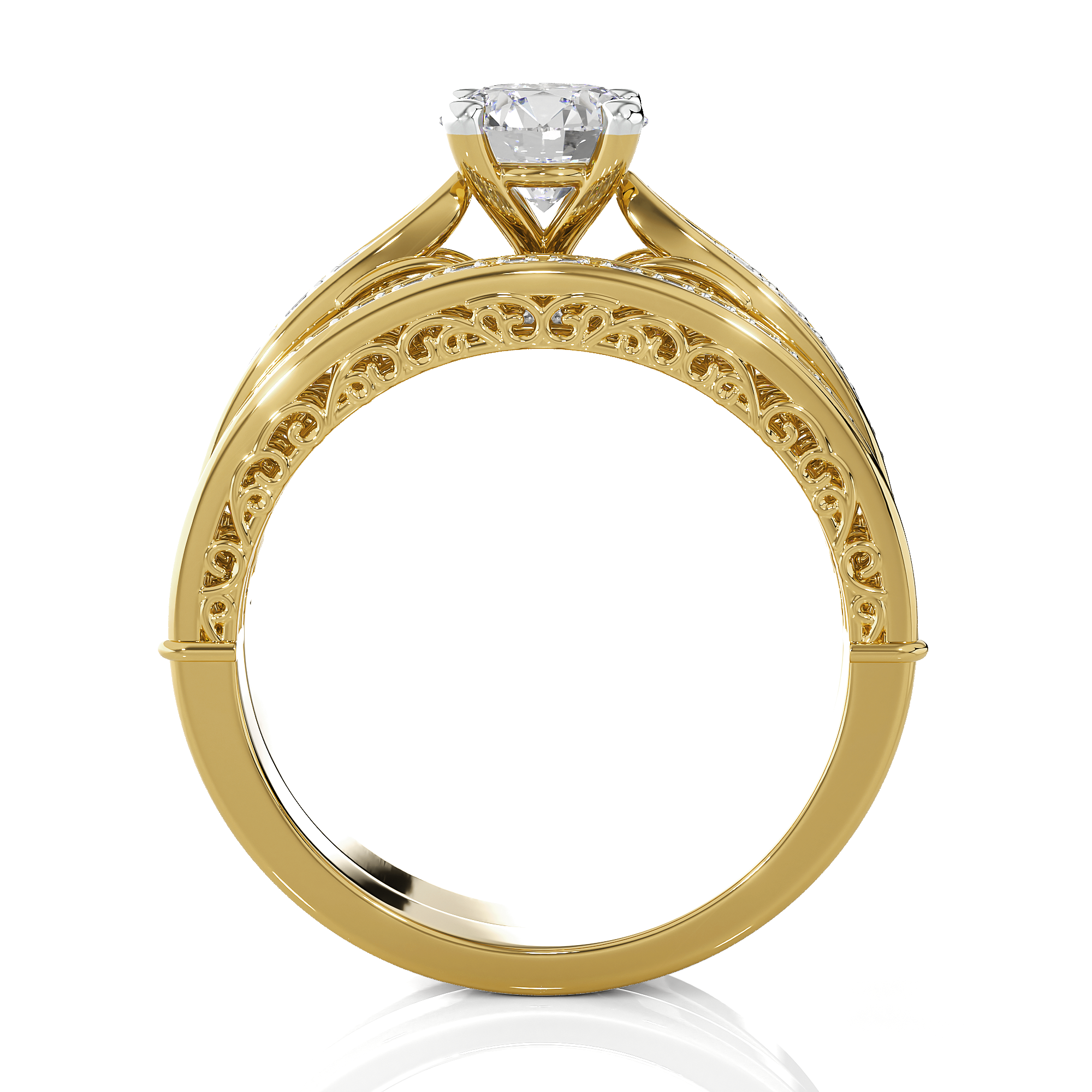 Round Lab Grown Diamond Bridal Ring