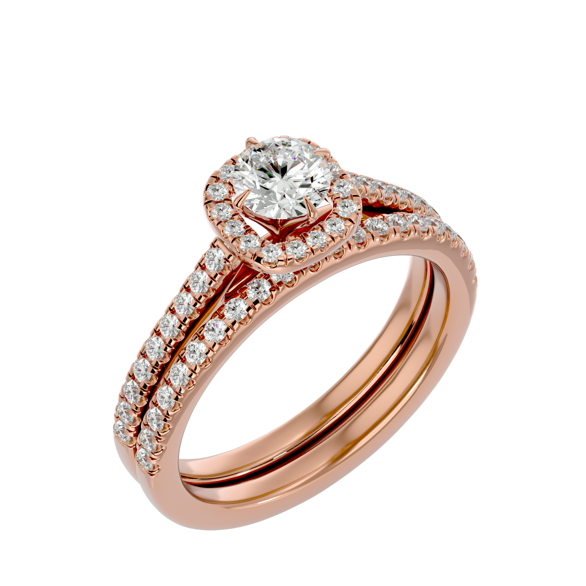 Round Lab Grown Diamond Bridal Ring