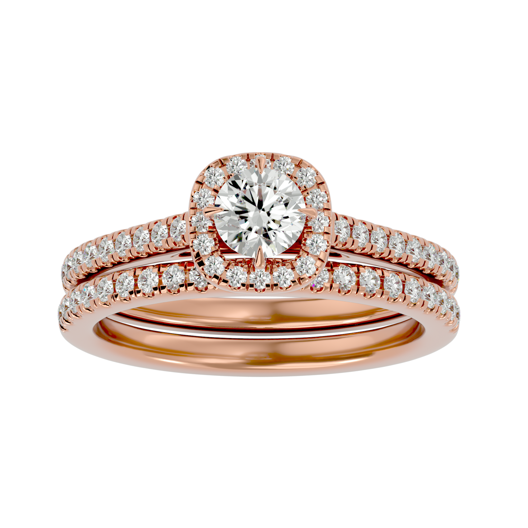 Round Lab Grown Diamond Bridal Ring