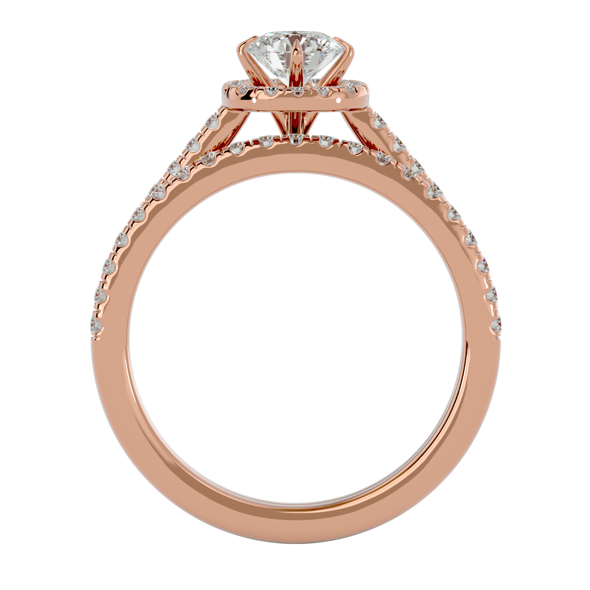 Round Lab Grown Diamond Bridal Ring