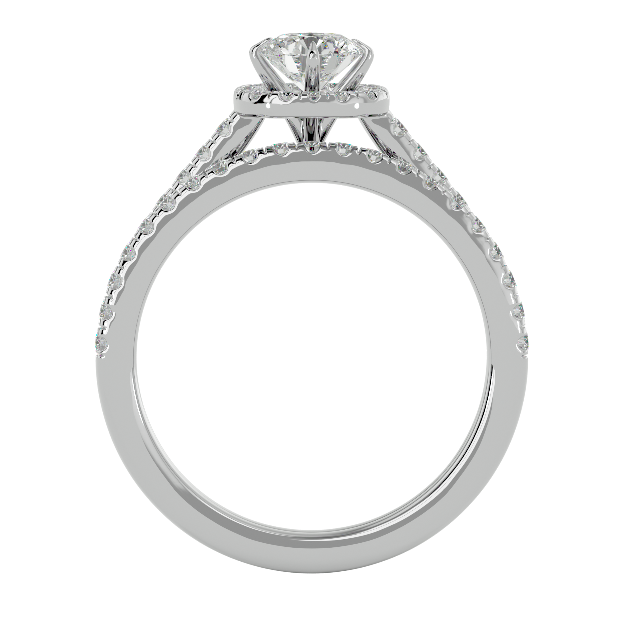 Round Lab Grown Diamond Bridal Ring