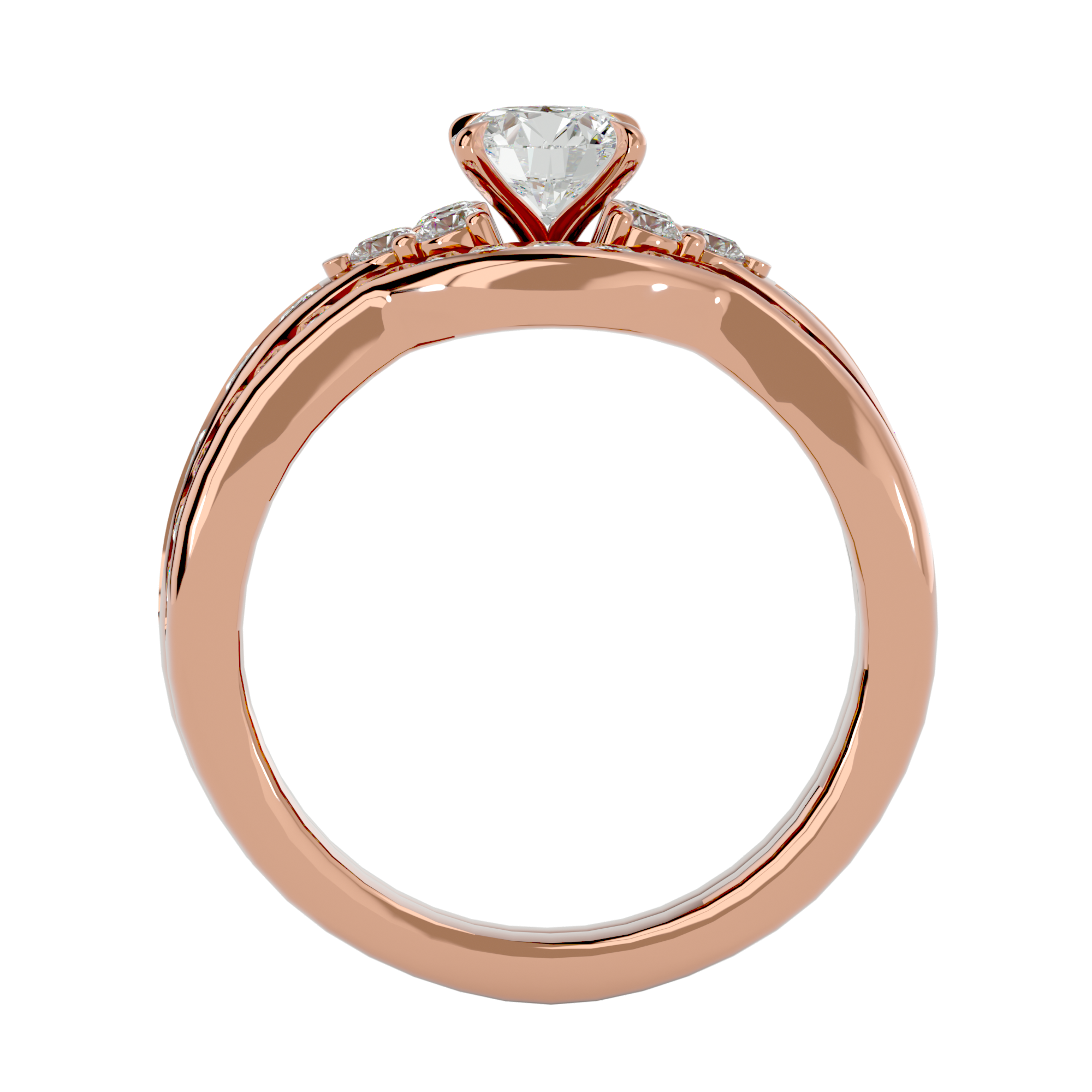 1 3/4 ctw Round Lab Grown Diamond Bridal Ring