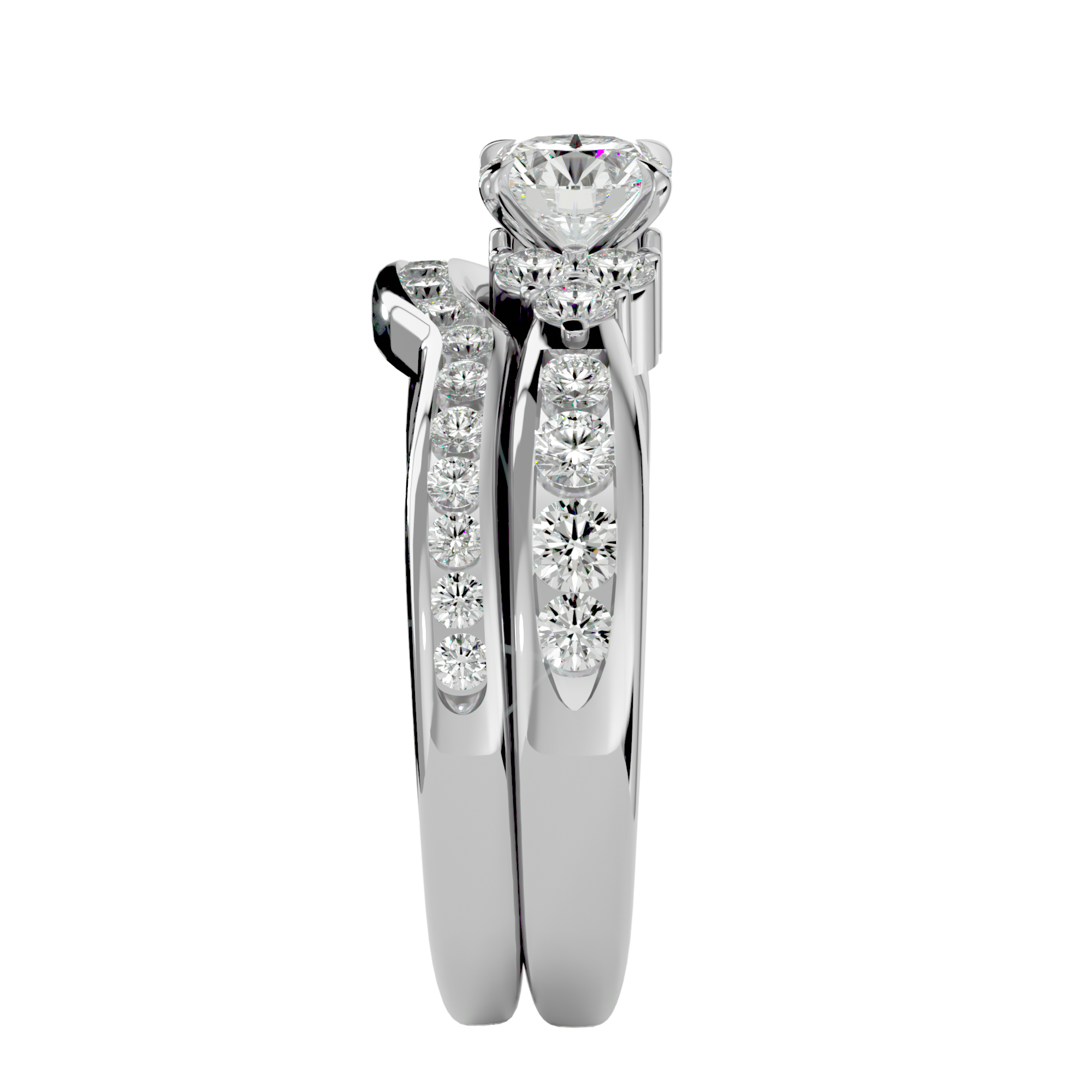 1 3/4 ctw Round Lab Grown Diamond Bridal Ring