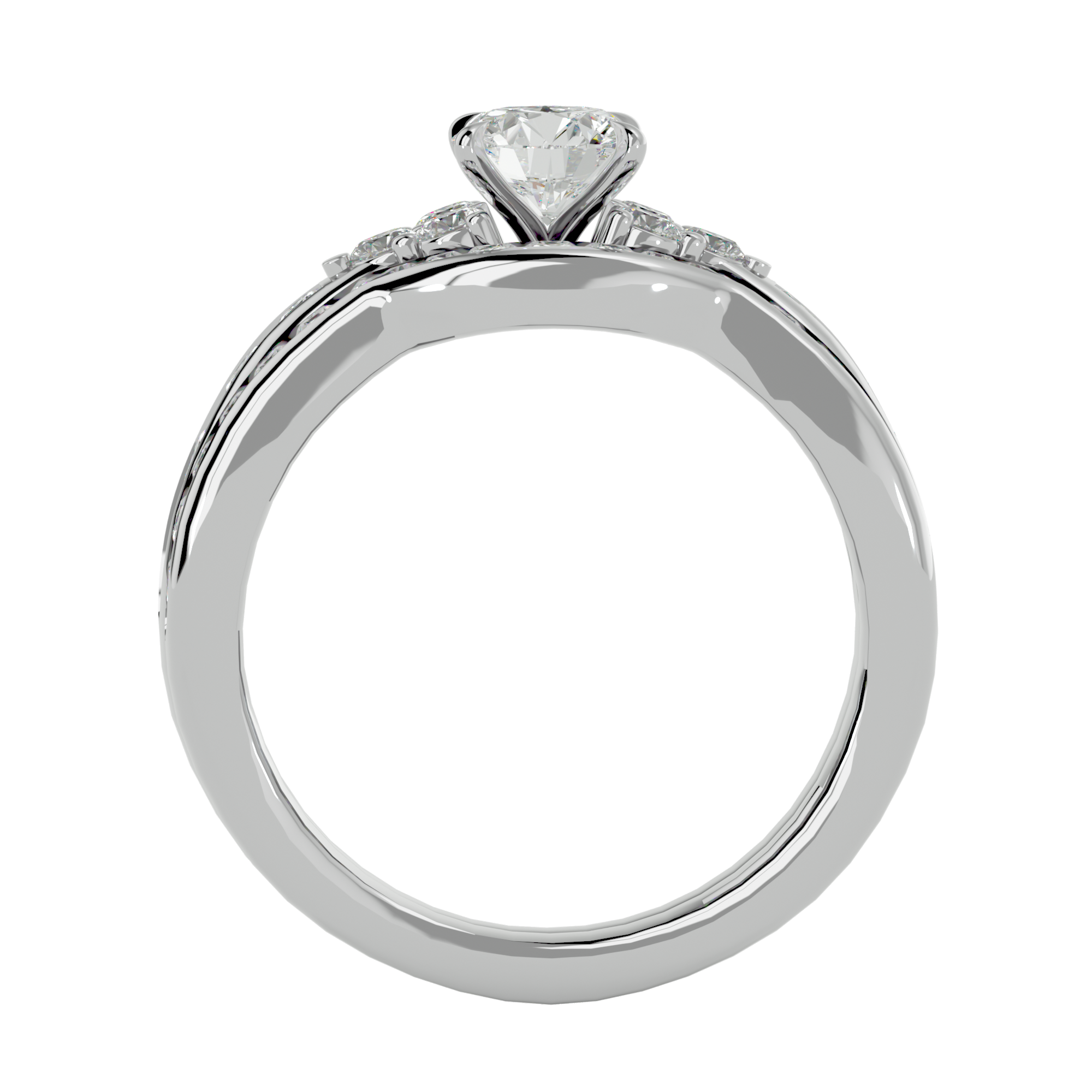 1 3/4 ctw Round Lab Grown Diamond Bridal Ring