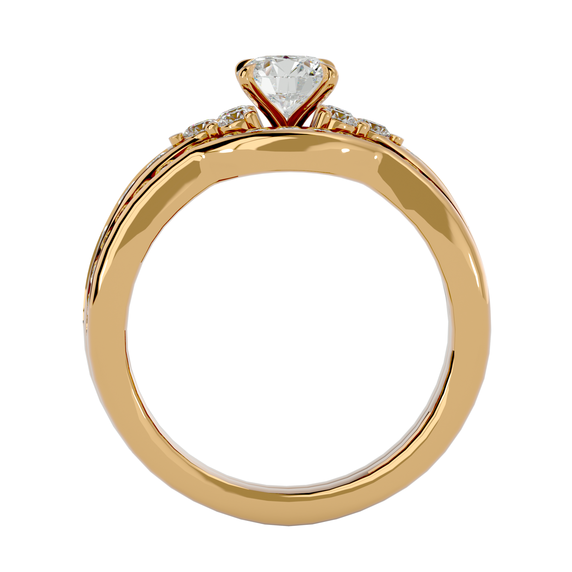 1 3/4 ctw Round Lab Grown Diamond Bridal Ring