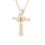 1/4  ctw Round Lab Grown Diamond Cross Pendant
