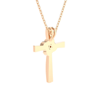 1/4  ctw Round Lab Grown Diamond Cross Pendant