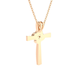 1/4  ctw Round Lab Grown Diamond Cross Pendant