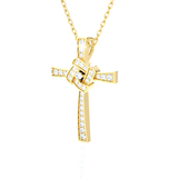 1/4  ctw Round Lab Grown Diamond Cross Pendant