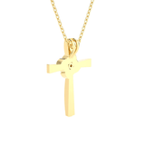 1/4  ctw Round Lab Grown Diamond Cross Pendant