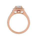 1 1/2 ctw Princess-Cut Lab Grown Diamond Halo Engagement Ring