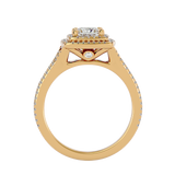 1 1/2 ctw Princess-Cut Lab Grown Diamond Halo Engagement Ring