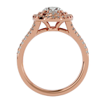 1 1/2 ctw Round Lab Grown Diamond Halo Engagement Ring