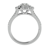 1 1/2 ctw Round Lab Grown Diamond Halo Engagement Ring