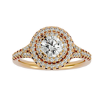 1 1/2 ctw Round Lab Grown Diamond Halo Engagement Ring