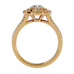1 1/2 ctw Round Lab Grown Diamond Halo Engagement Ring