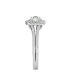 1 1/3 ctw Round Lab Grown Diamond Halo Engagement Ring
