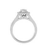 1 1/3 ctw Round Lab Grown Diamond Halo Engagement Ring