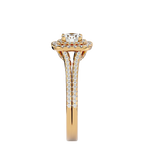1 1/3 ctw Round Lab Grown Diamond Halo Engagement Ring