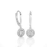 1 ctw Round Lab Grown Diamond Drop Earrings