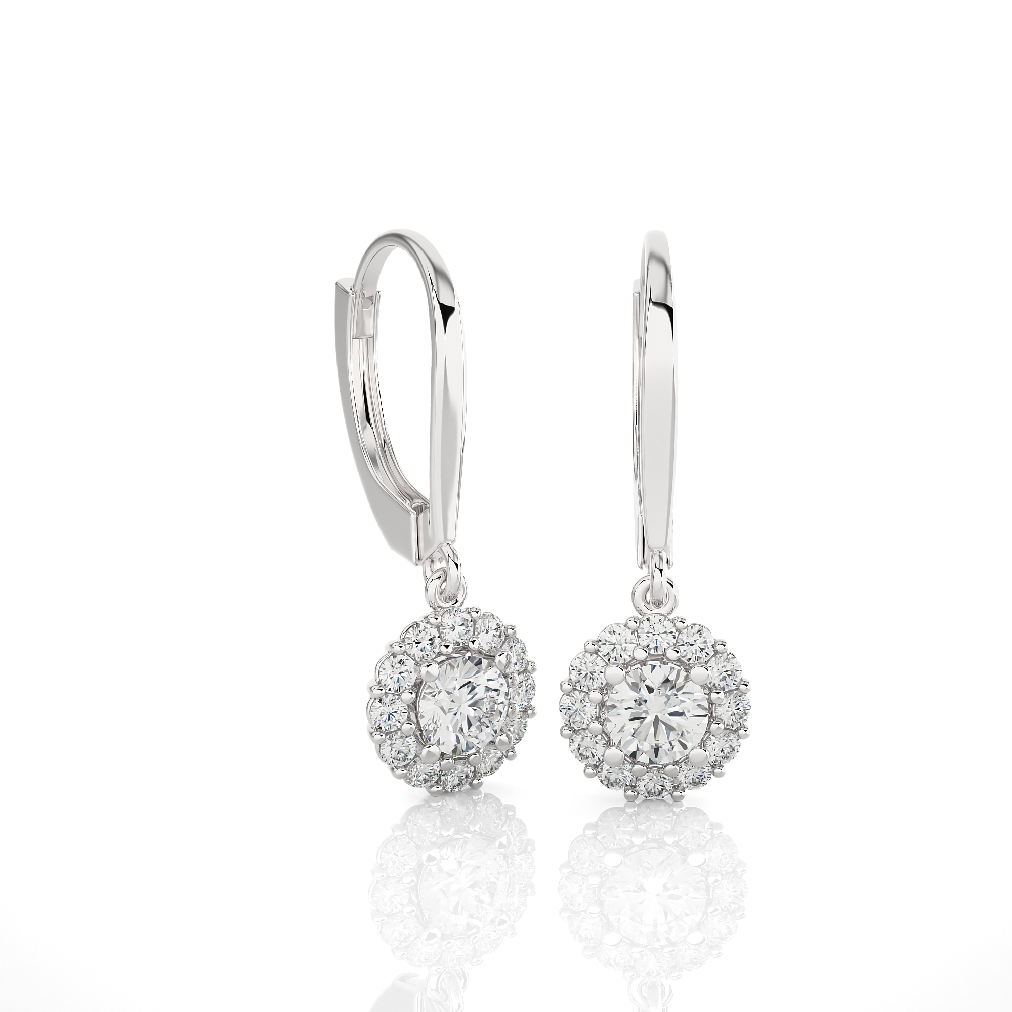 1 ctw Round Lab Grown Diamond Drop Earrings