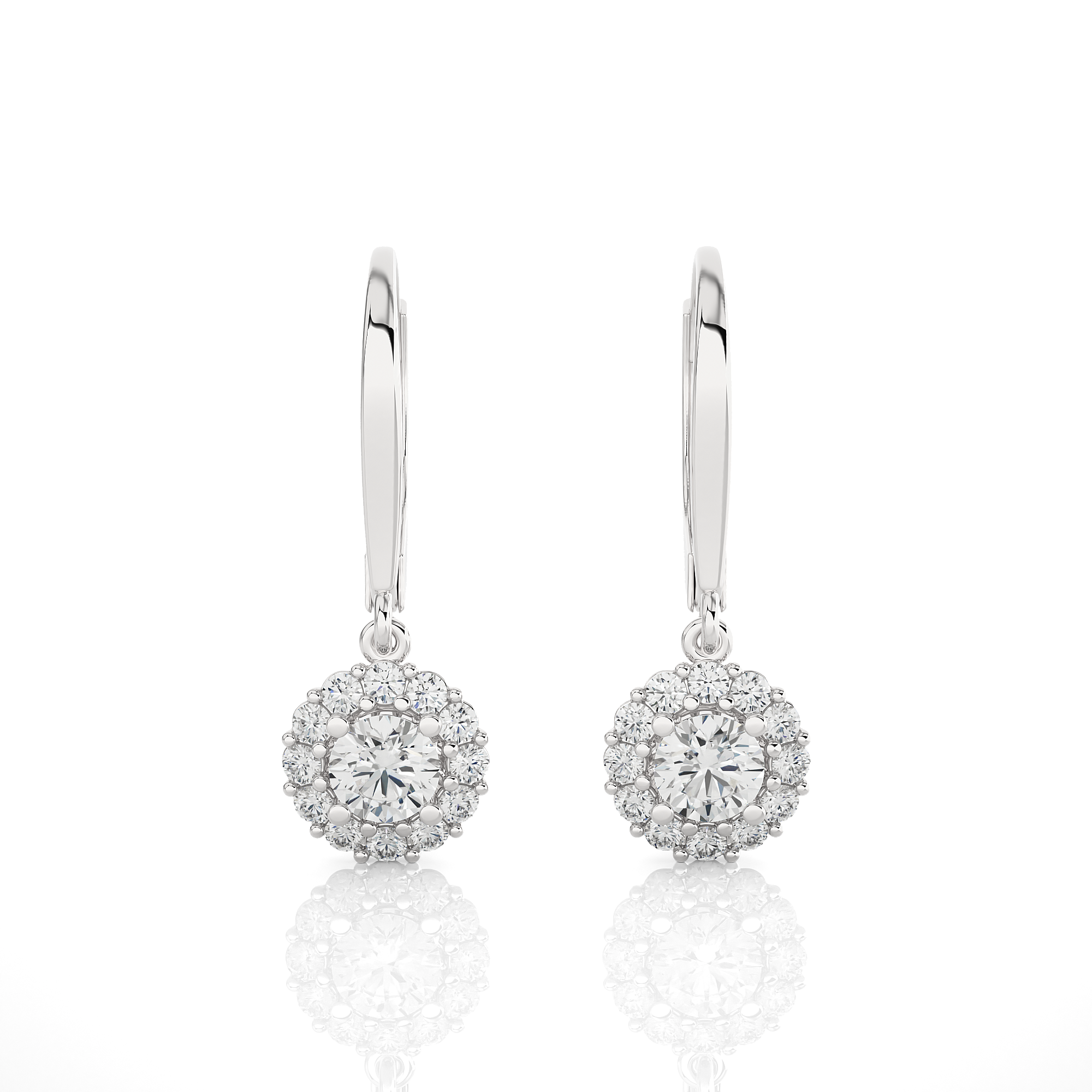 1 ctw Round Lab Grown Diamond Drop Earrings