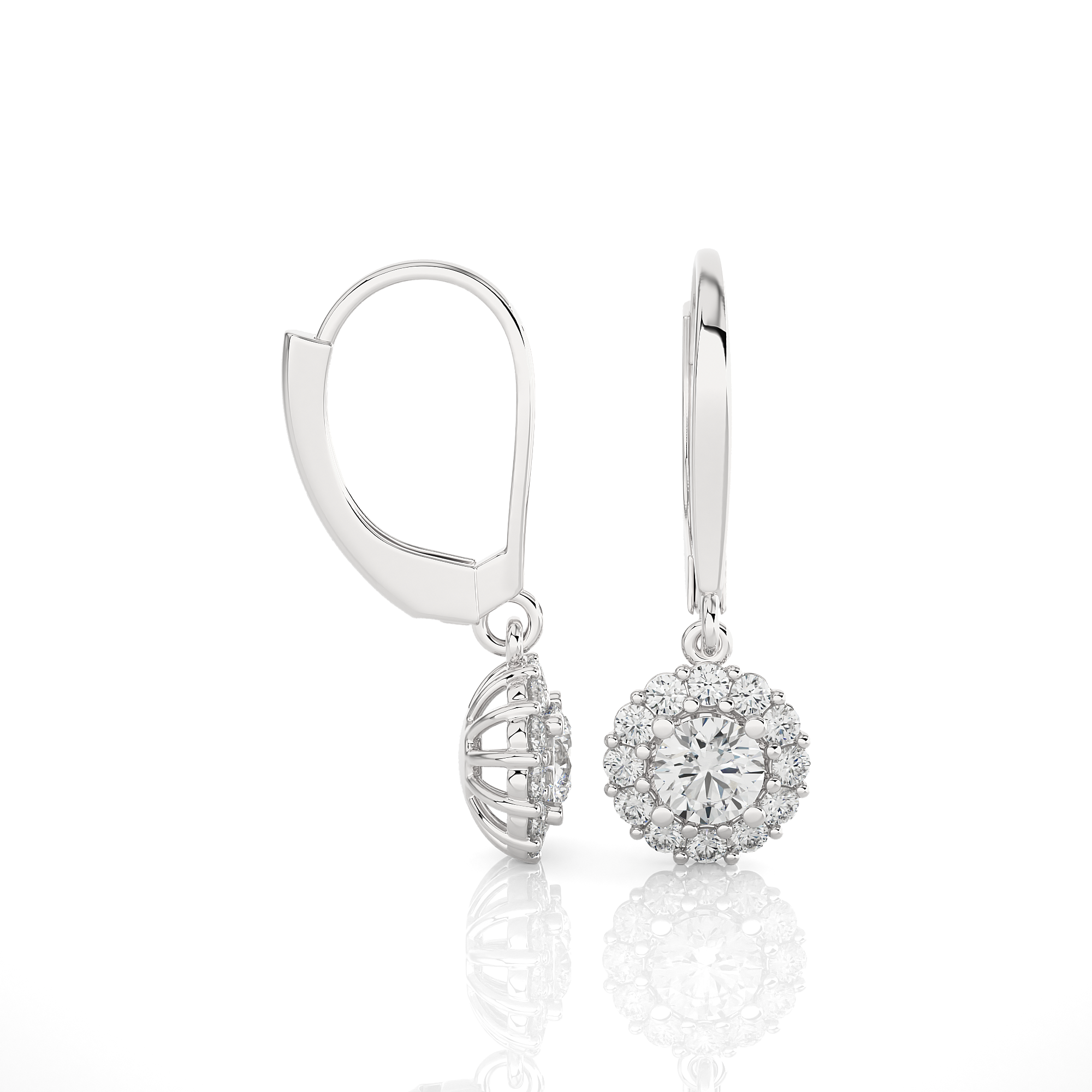 1 ctw Round Lab Grown Diamond Drop Earrings