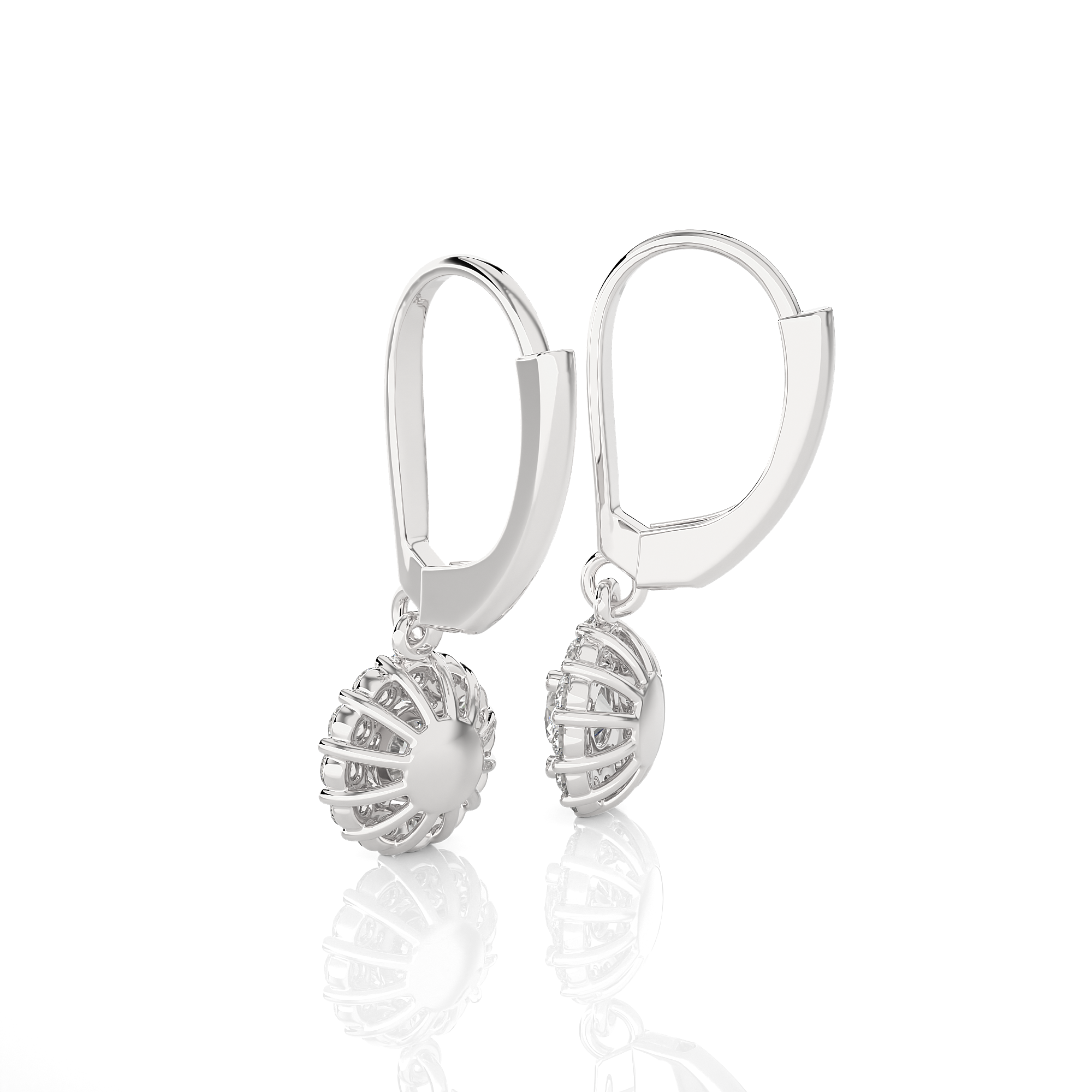 1 ctw Round Lab Grown Diamond Drop Earrings