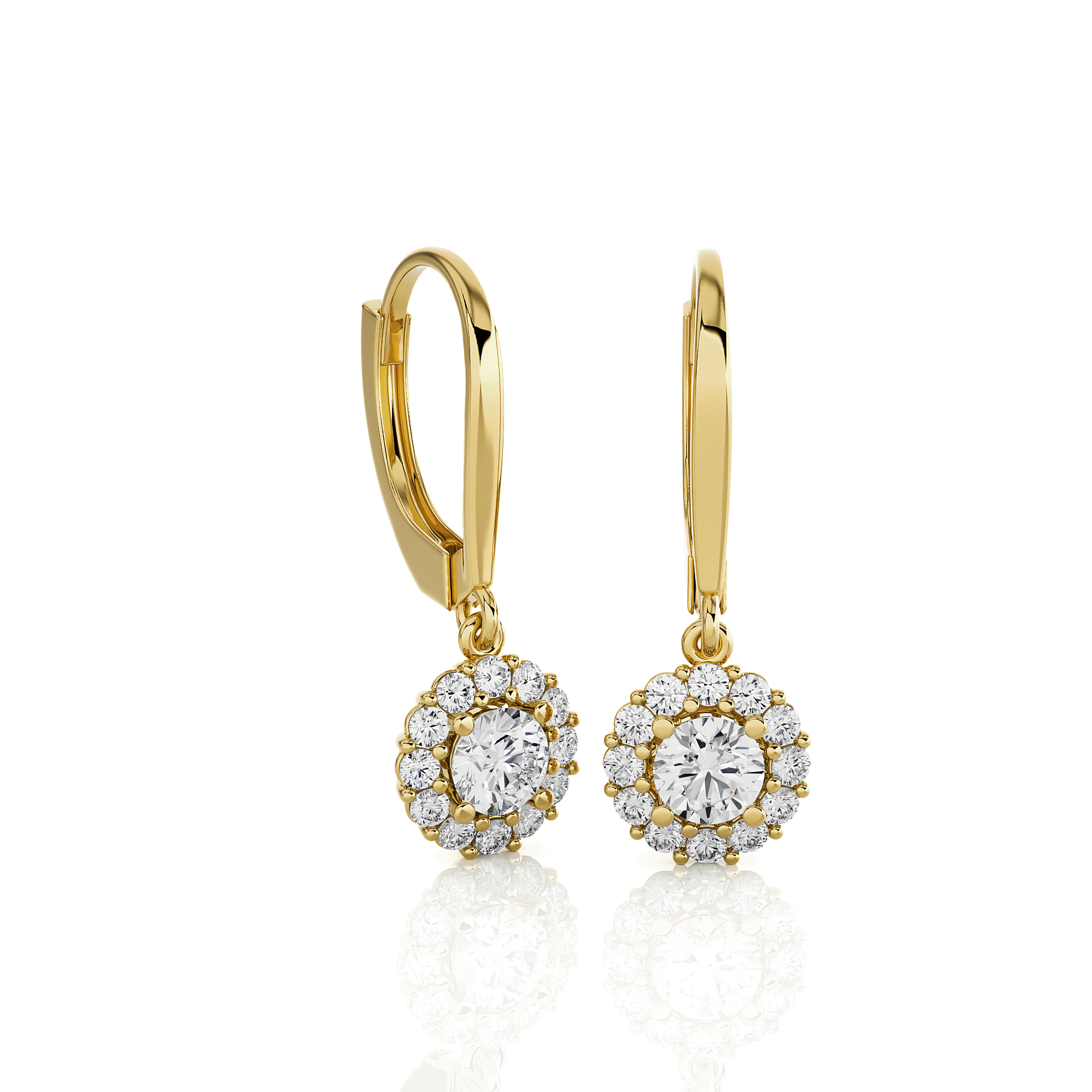1 ctw Round Lab Grown Diamond Drop Earrings