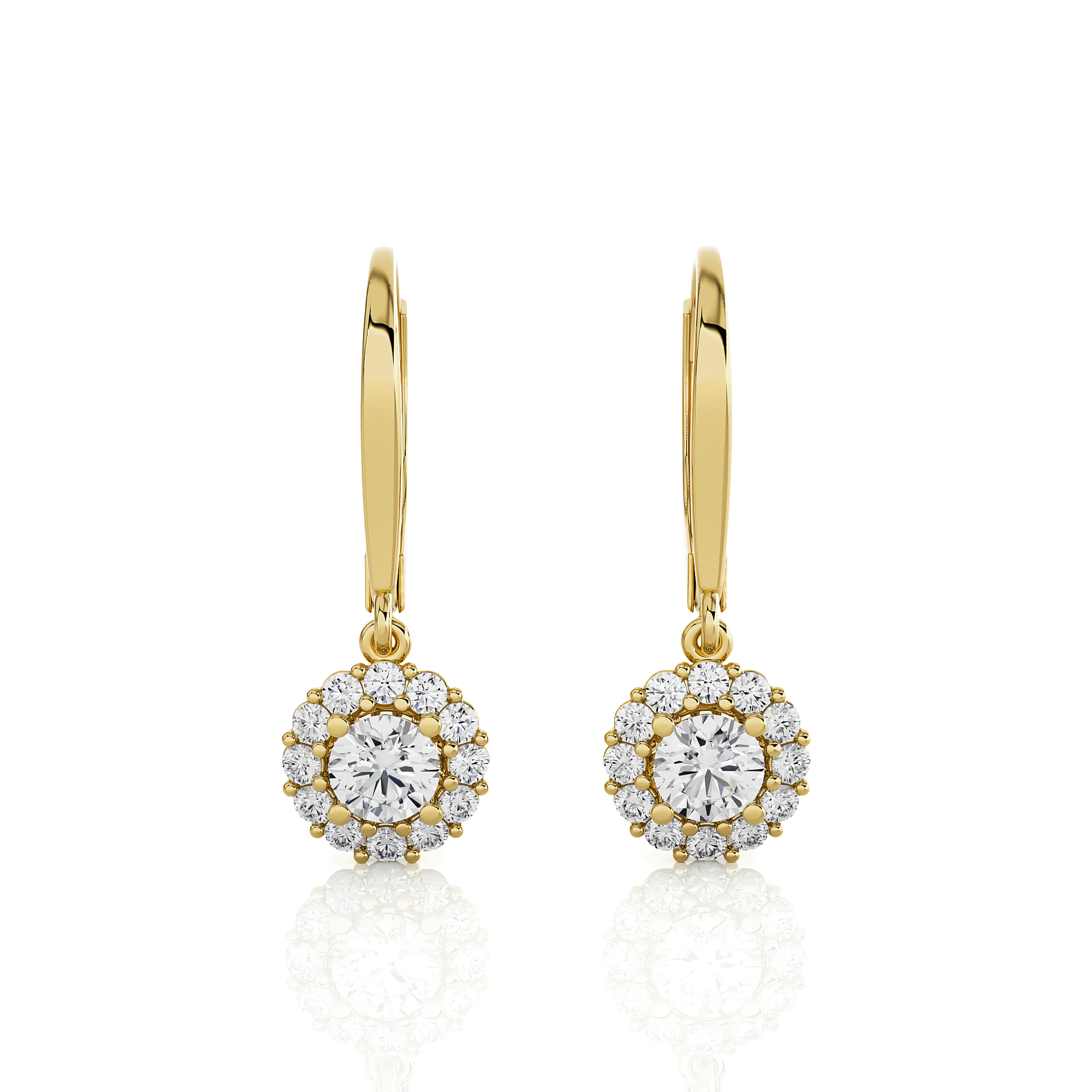 1 ctw Round Lab Grown Diamond Drop Earrings