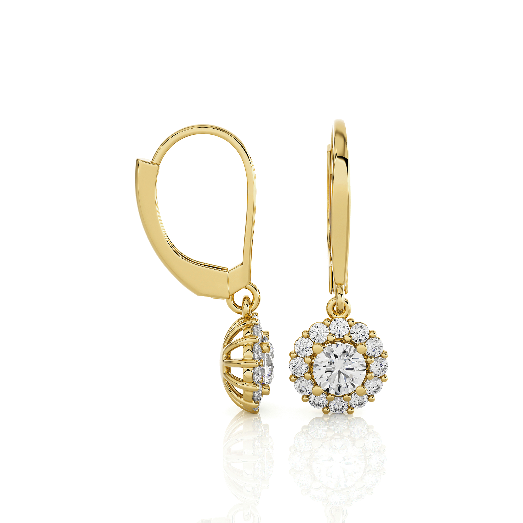 1 ctw Round Lab Grown Diamond Drop Earrings