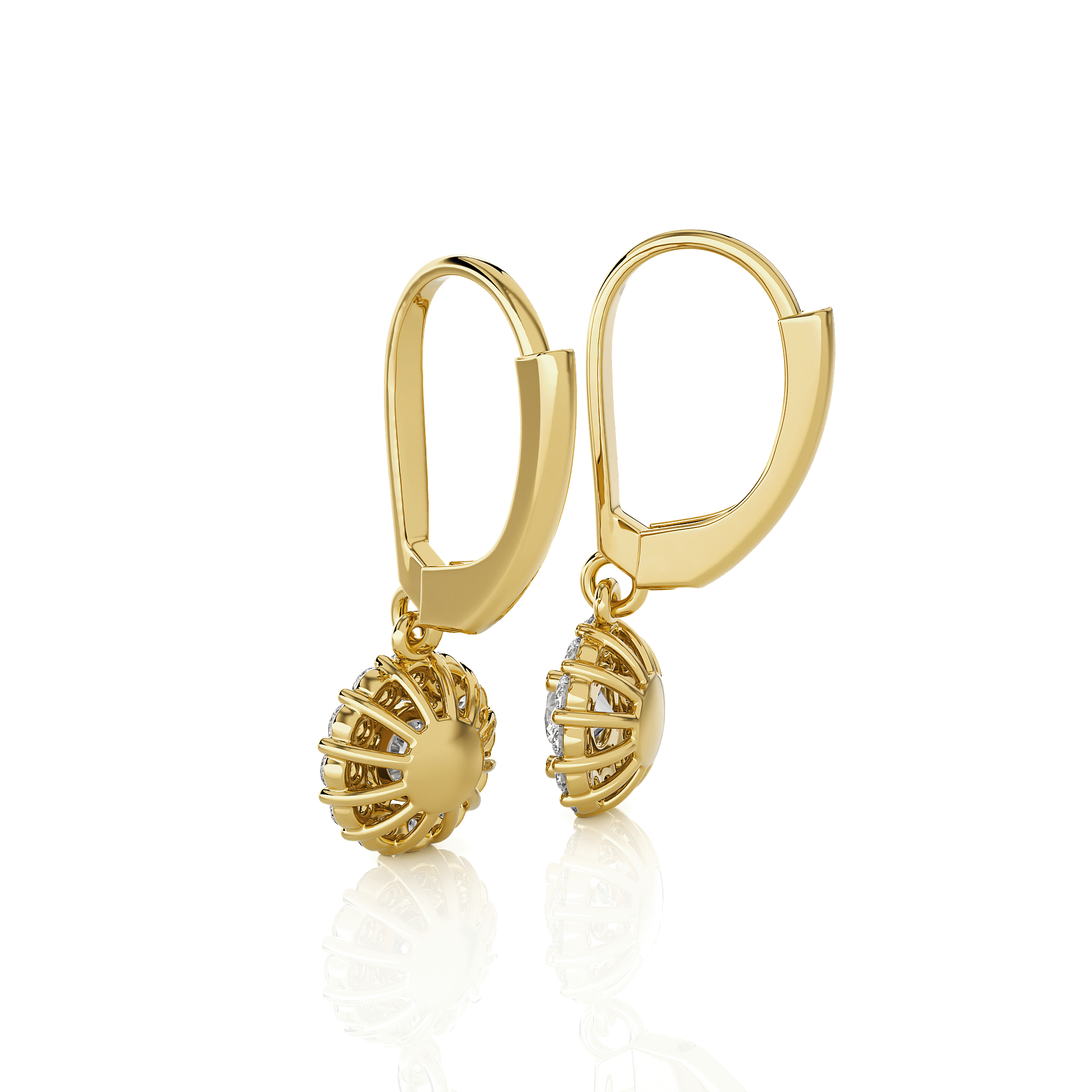 1 ctw Round Lab Grown Diamond Drop Earrings