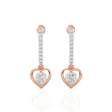 1/4 ctw Round Lab Grown Diamond Drop Earrings