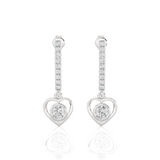 1/4 ctw Round Lab Grown Diamond Drop Earrings