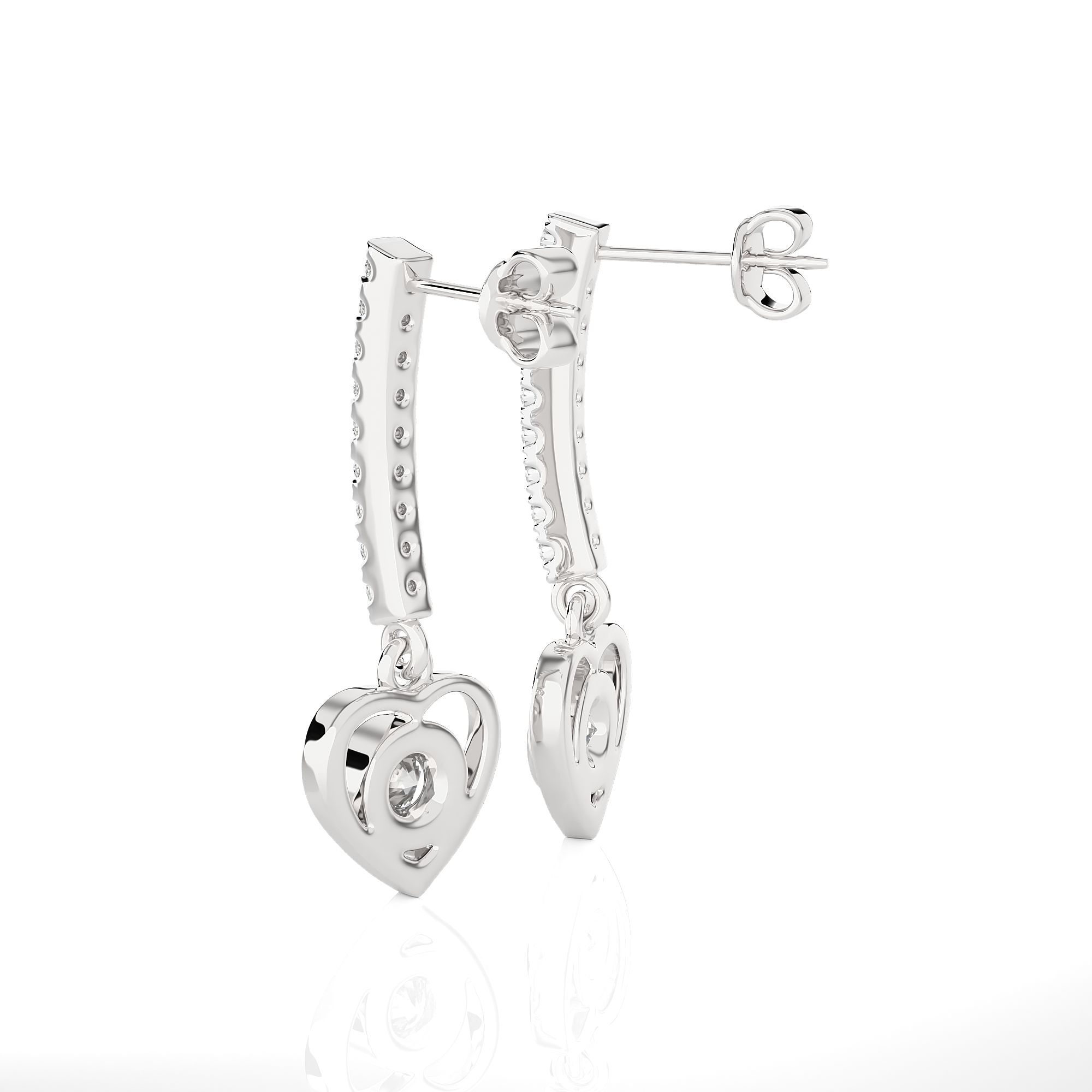 1/4 ctw Round Lab Grown Diamond Drop Earrings