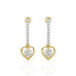 1/4 ctw Round Lab Grown Diamond Drop Earrings