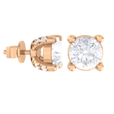 Round Lab Grown Diamond Solitaire Stud Earrings