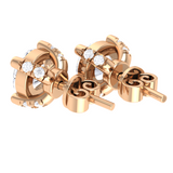 Round Lab Grown Diamond Solitaire Stud Earrings