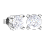 Round Lab Grown Diamond Solitaire Stud Earrings